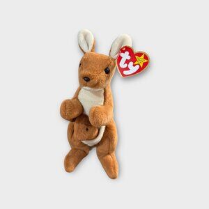 Ty Beanie Baby “Pouch” – Kangaroo with Joey, 1996 Release